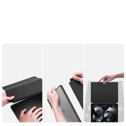 Tablettok iPad Air 4 (2020, 10,9 coll) - DUX DUCIS Magi fekete ütésálló tok, ceruzatartóval-2