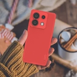 Xiaomi Poco X6 5G Telefontok - Nillkin Super Frosted - piros hátlap tok-2