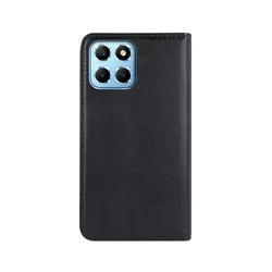 Telefontok Honor X6a - Smart Magnetic fekete szilikon keretes mágneses könyvtok-2