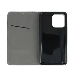 Telefontok Honor X6a - Smart Magnetic fekete szilikon keretes mágneses könyvtok-4