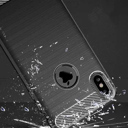 Telefontok iPhone XS Max - iPaky Slim Carbon Rugalmas szilikon tok -fekete-4