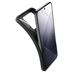 Telefontok Xiaomi 14 5G - SPIGEN Rugged Armor - matt fekete hátlap tok-6