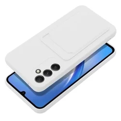 Telefontok Samsung Galaxy A55 5G - Forcell Card - fehér kártyatartós szilikon hátlap tok-2