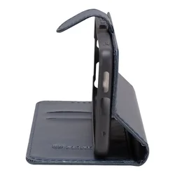 Telefontok Motorola Moto G34 - Tactical Field fekete szilikon keretes könyvtok mágneses ráhajtófüllel-1