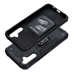 Telefontok Samsung Galaxy A55 5G - Nitro Ring Armor - fekete gyűrűs, kitámasztható, ütésálló műanyag hátlaptok-2