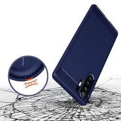 Telefontok Huawei P30 Pro - Carbon Case Rugalmas Cover TPU tok - kék-1