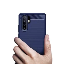 Telefontok Huawei P30 Pro - Carbon Case Rugalmas Cover TPU tok - kék-2
