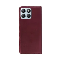 Telefontok Honor X8b - Smart Magnetic burgundy szilikon keretes mágneses könyvtok-1
