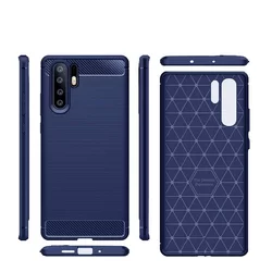 Telefontok Huawei P30 Pro - Carbon Case Rugalmas Cover TPU tok - kék-5