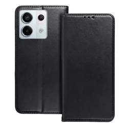 Telefontok Xiaomi Redmi Note 13 5G - Smart Magnetic fekete szilikon keretes mágneses könyvtok-4