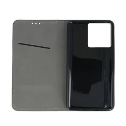 Telefontok Xiaomi Poco X6 5G - Smart Magnetic fekete szilikon keretes mágneses könyvtok-2