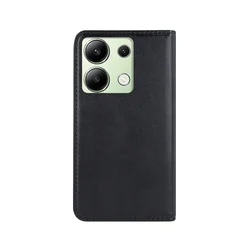 Telefontok Xiaomi Redmi Note 13 Pro 4G / LTE - Smart Magnetic fekete szilikon keretes mágneses könyvtok-1