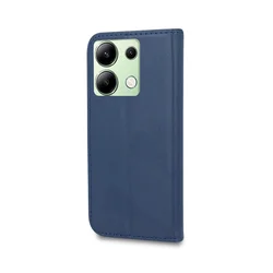 Telefontok Xiaomi Redmi Note 13 Pro 4G / LTE - Smart Magnetic kék szilikon keretes mágneses könyvtok-1