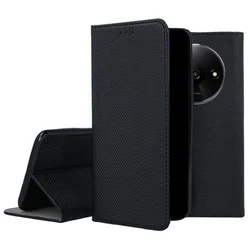 Telefontok Xiaomi Redmi A3 - fekete mágneses szilikon keretes könyvtok-3