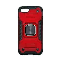 Telefontok iPhone SE3 2022 - Nitro Ring Armor - piros gyűrűs, kitámasztható, ütésálló műanyag hátlaptok-1