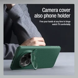 Telefontok Honor Magic 6 Pro - Nillkin kameravédős fekete kitámasztós hátlap tok, beépített mágnessel-6