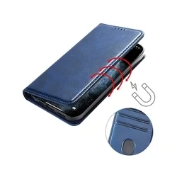 Telefontok Honor X7b - Flipcover - mágneses szilikon keretes kék könyvtok-2