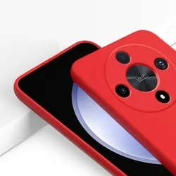 Telefontok Honor Magic6 Lite - PASTEL - piros szilikon hátlap tok-2