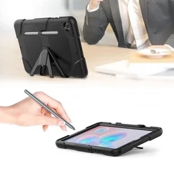 Tablettok Samsung Galaxy Tab S6 Lite 2020 / 2022 / 2024 - Survive ütésálló, kitámasztható, fekete tablet tok-4