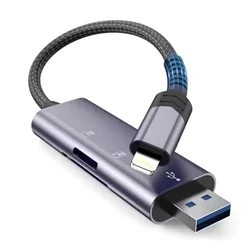Adapter: Tech- Protect Ultraboost - kártyaolvasó USB / Lightning / SD / MicroSD portokkal-1