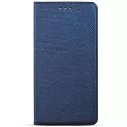 Telefontok Samsung Galaxy M20 - kék mágneses szilikon keretes könyvtok-2