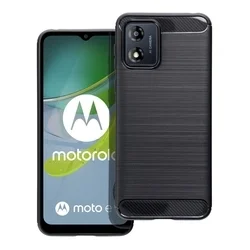 Telefontok Motorola E13 - Carbon fekete szilikon hátlap tok-1