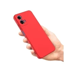 Telefontok Motorola Moto G34 - piros szilikon hátlap tok-3