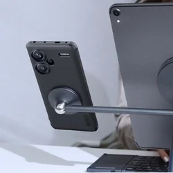 Telefontok Xiaomi Redmi Note 13 Pro+ 5G - Nillkin Super Frosted - fekete hátlap tok beépített mágnessel (MagSafe tartóval kompatibilis)-3