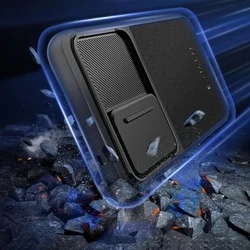 Telefontok Samsung Galaxy A55 5G - Velar Cam+ - fekete hátlap tok, csúsztatható kameravédővel-5