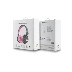 Headsett: Hello Kitty- vezeték nélküli fejhallgató, fekete/pink-3