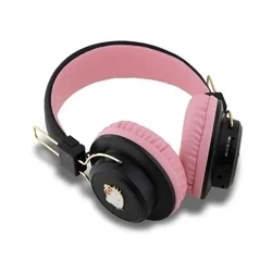 Headsett: Hello Kitty- vezeték nélküli fejhallgató, fekete/pink-2