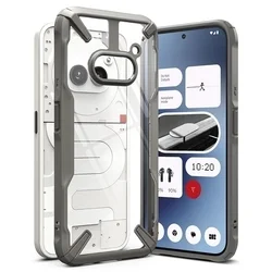 Telefontok Nothing Phone (2a) - Ringke Fusion X átlátszó/szürke hibrid hátlap tok-5