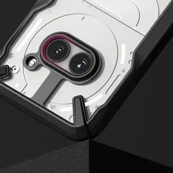 Telefontok Nothing Phone (2a) - Ringke Fusion X átlátszó/fekete hibrid hátlap tok-6