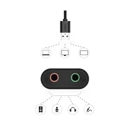 Adapter: Ugreen 30724 - USB / Audio jack sztereó hang adapter, fekete-1