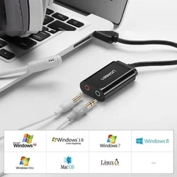 Adapter: Ugreen 30724 - USB / Audio jack sztereó hang adapter, fekete-3