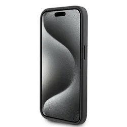 Telefontok iPhone 15 Pro - Karl Lagerfeld - FIXED GLITTER C LOGO METAL PIN - hátlap tok, ezüst-5