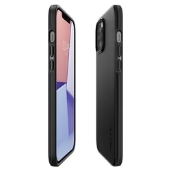 Telefontok iPhone 12 - SPIGEN Thin Fit - fekete hátlap tok-4