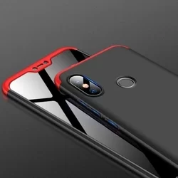 Telefontok Xiaomi Mi A2 Lite / Redmi 6 Pro - hátlap - GKK Protection 3in1 - fekete/piros-4