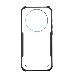 Telefontok Xiaomi Redmi A3 - fekete / átlátszó ütésálló hátlap tok-1