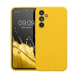 Samsung Galaxy A35 5G telefontok - sárga szilikon hátlap tok-1