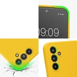 Samsung Galaxy A35 5G telefontok - sárga szilikon hátlap tok-2