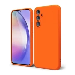 Samsung Galaxy A25 5G telefontok - narancssárga szilikon hátlap tok-2