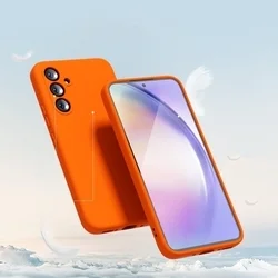 Samsung Galaxy A25 5G telefontok - narancssárga szilikon hátlap tok-3