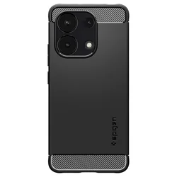Telefontok Xiaomi Redmi Note 13 4G / LTE - SPIGEN Rugged Armor - matt fekete hátlap tok-5