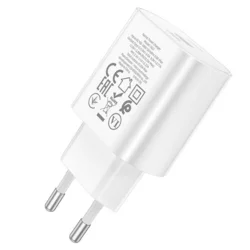 HOCO N22 telefon töltő - Type-C (USB-C) fehér hálózati töltőfej, 25W-2