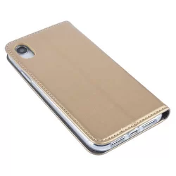 Telefontok iPhone XR - kihajtható tok - arany (8719273286173)-4