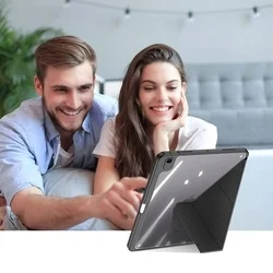 Tablettok iPad Air 6 (2024, M2, 11 coll) - DUX DUCIS Magi fekete ütésálló tok, ceruzatartóval-3