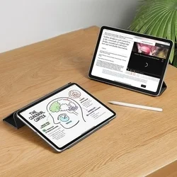 Tablettok iPad Pro 11 2024 (5. Gen, 11 coll) - ESR REBOUND fekete smart case ceruza tartóval, mágneses rögzítéssel-4