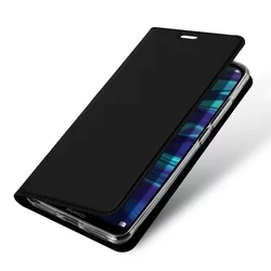 Telefontok Huawei Y7 2019 / Y7 PRIME 2019 - Dux Ducis fekete flipcover tok-1