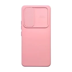Samsung Galaxy A35 5G telefontok - Slider csúsztatható kameravédős pink szilikon hátlap tok-1